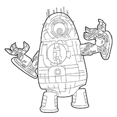 Cute free printable robot coloring pages online