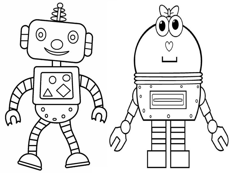 Powerful robot coloring pages suitable for kids of all ages