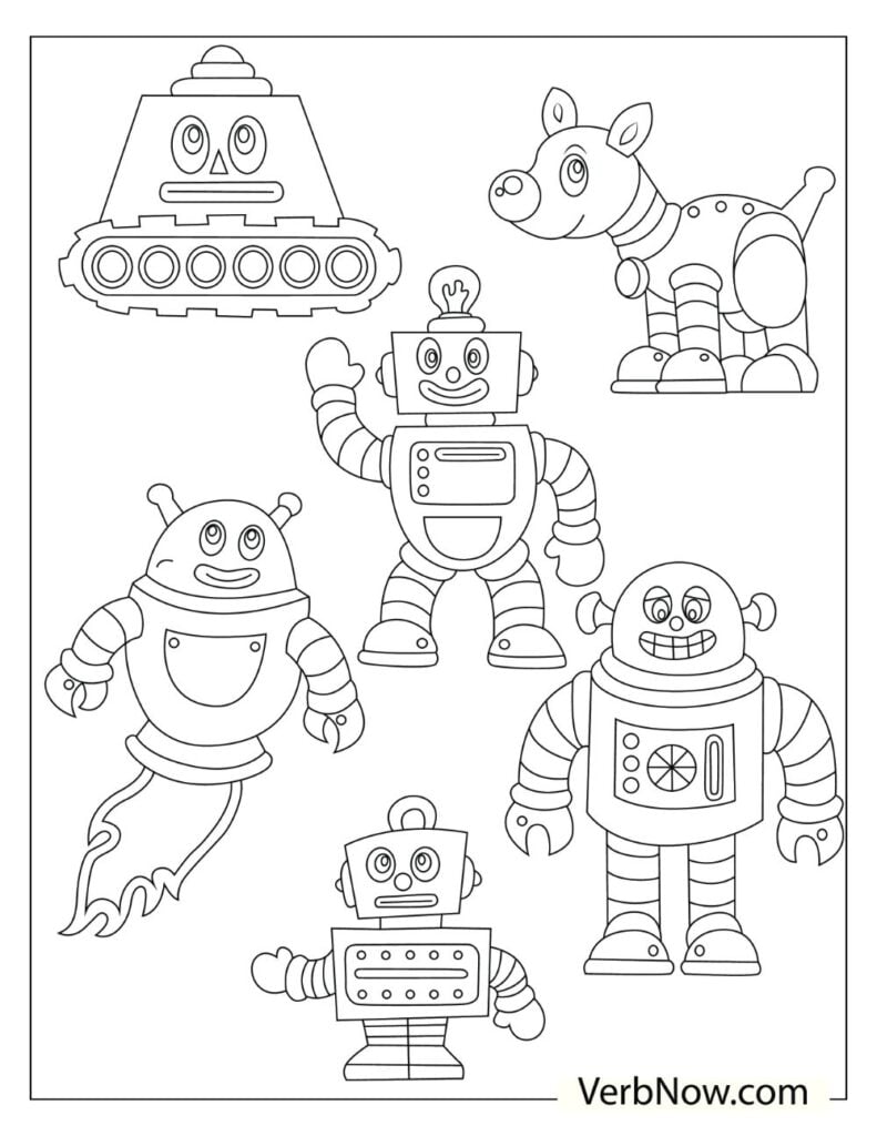 Free robot coloring pages for download printable pdf