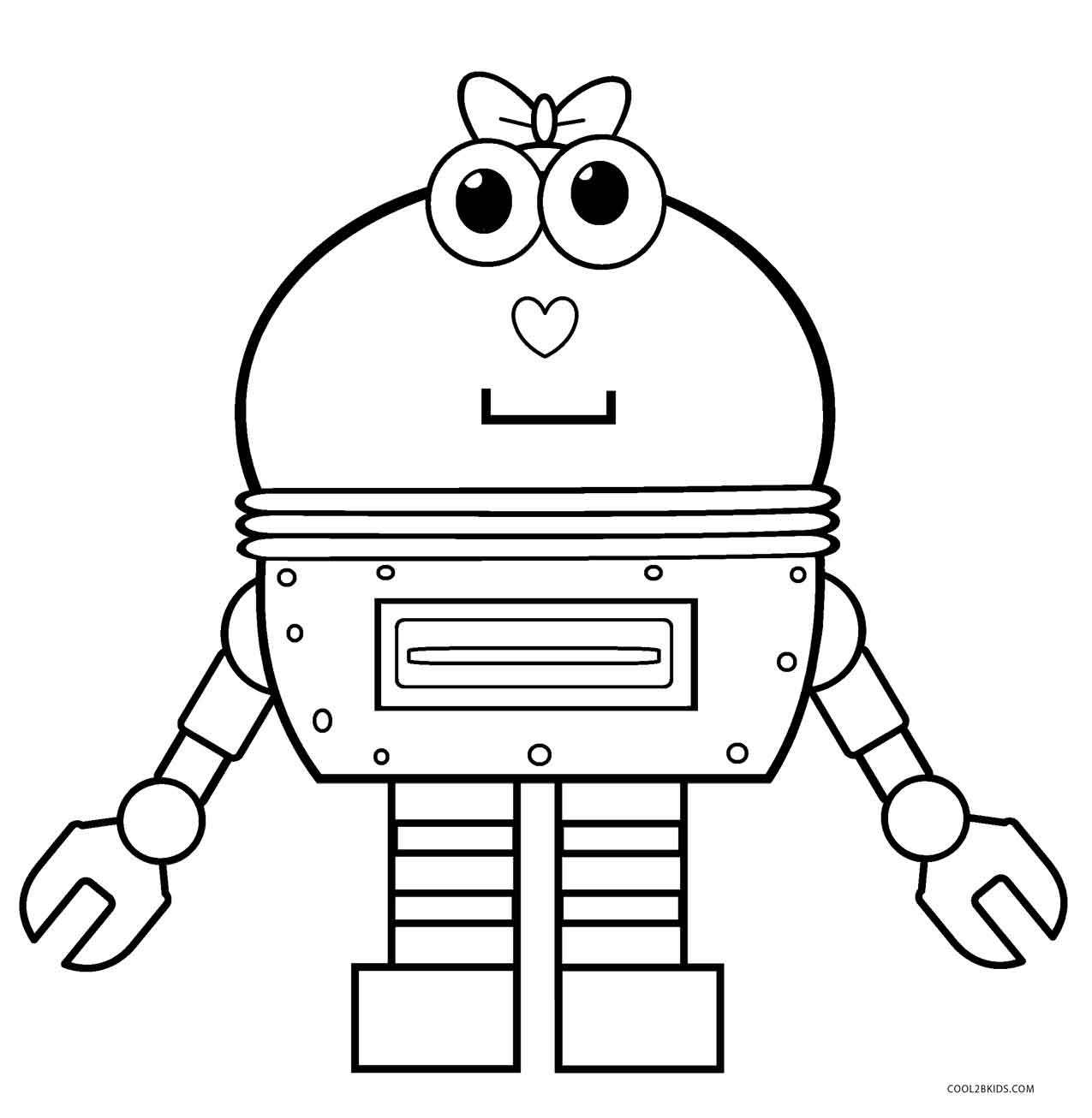 Free printable robot coloring pages for kids