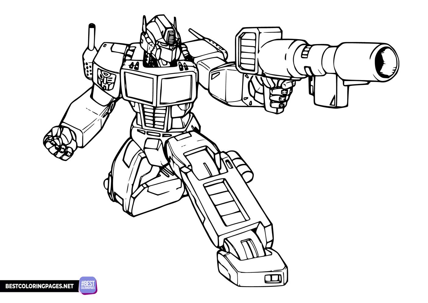 Robot coloring pages