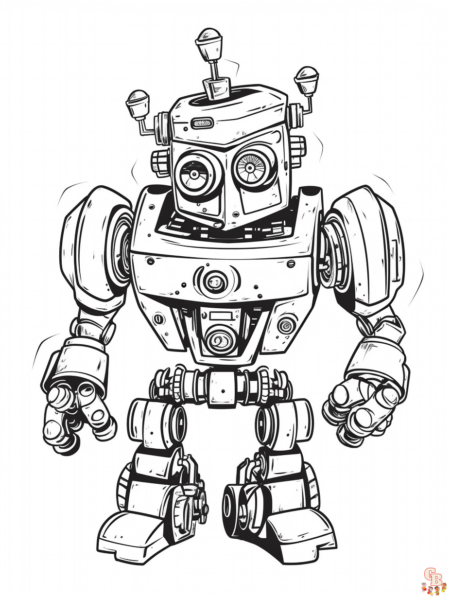 Robot coloring pages