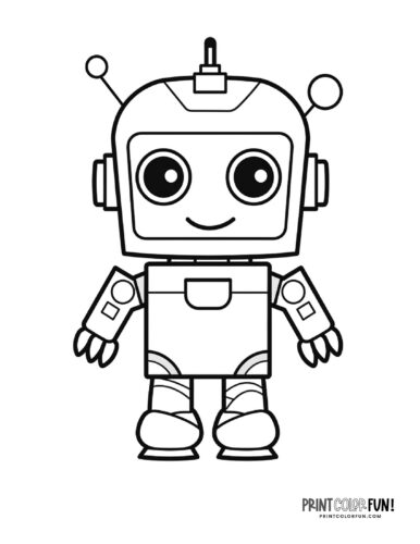 Beep boop robot drawings coloring pages for creative tech activities at