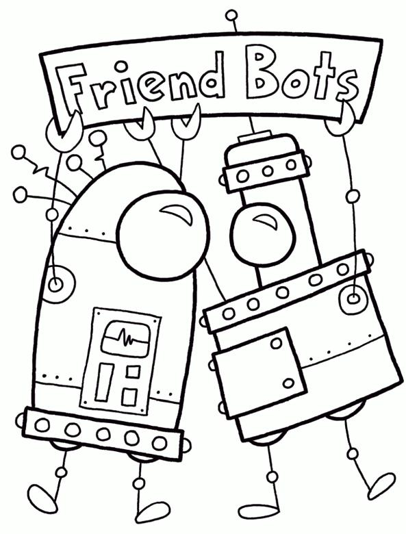 Free printable robot coloring pages