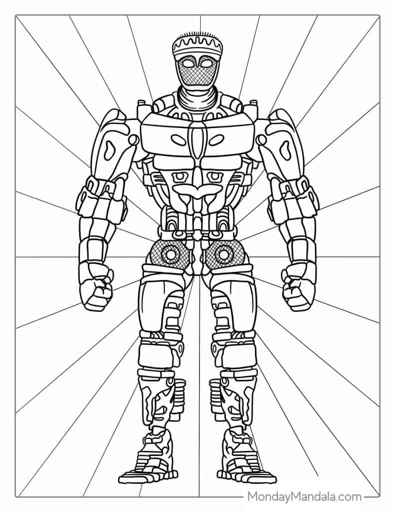 Robot coloring pages free pdf printables