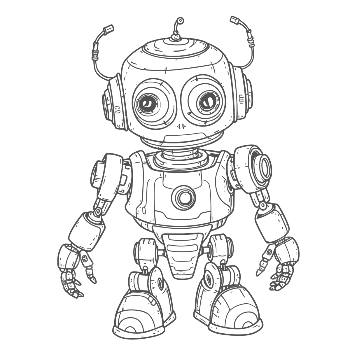 Coloring pages for kids robot free printable coloring outline sketch drawing vector wing drawing robot drawing ring drawing png and vector with transparent background for free download