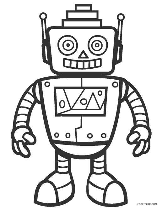 Free printable robot coloring pages for kids