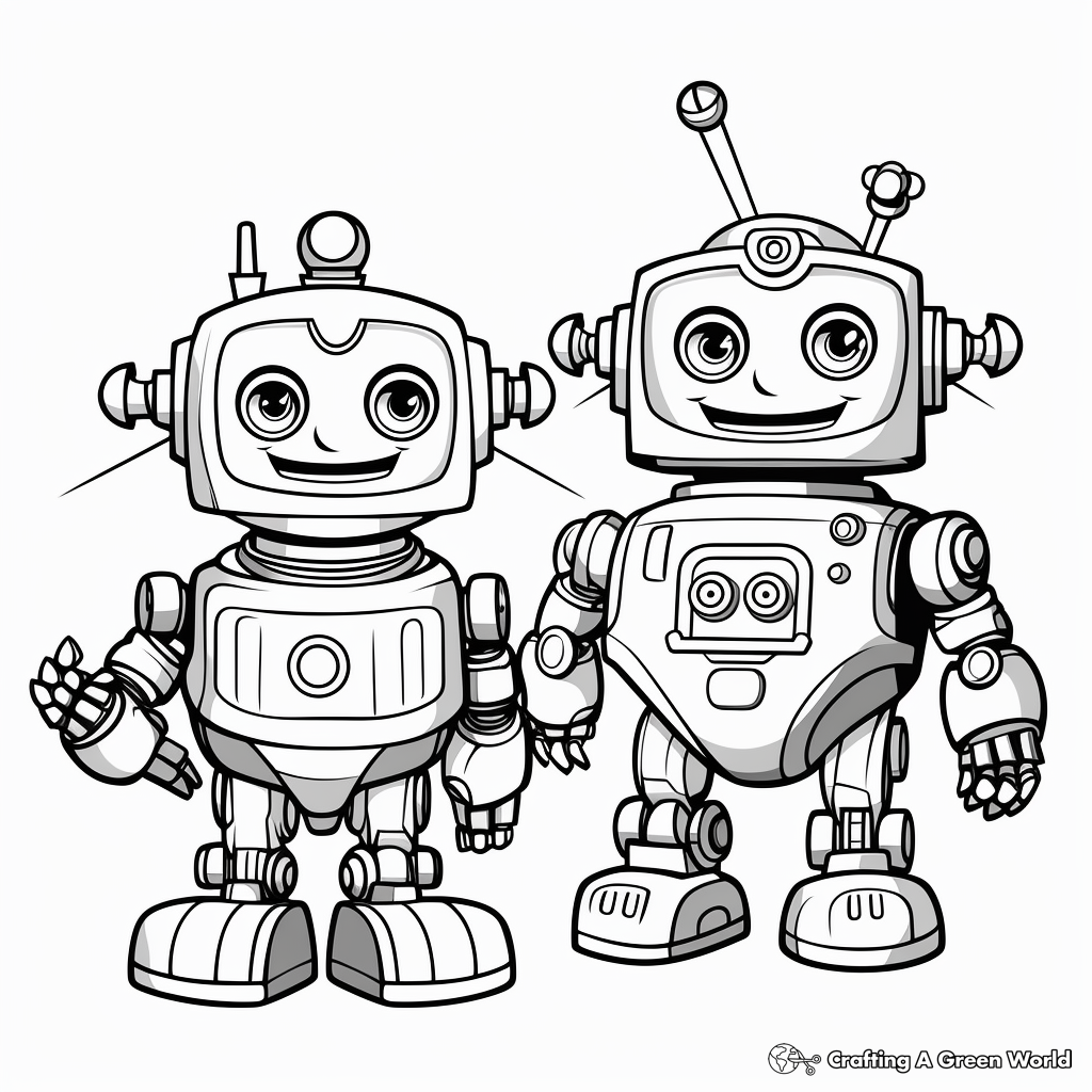 Robot coloring pages