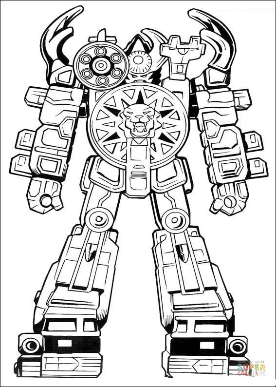 Robot ranger coloring page free printable coloring pages