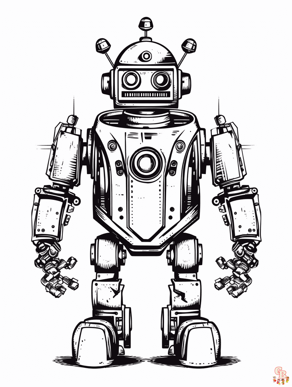 Robot coloring pages