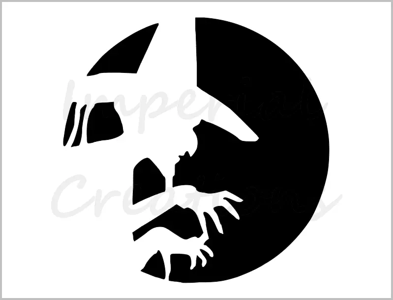 Wicked witch moon stencil halloween pumpkin carving x reusable sheet s