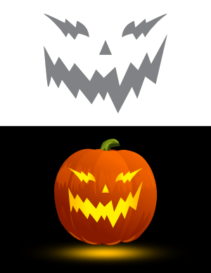 Free printable face pumpkin stencils page