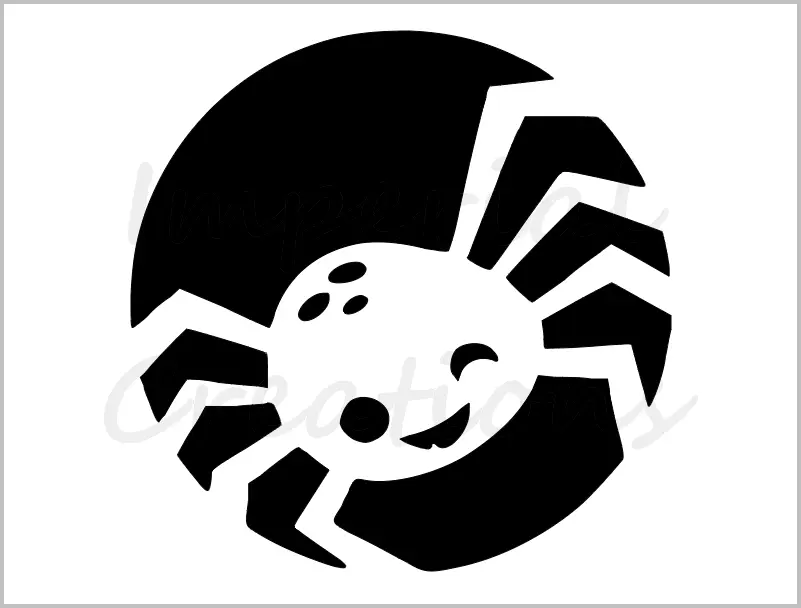 Happy spider cute stencil halloween pumpkin carving x reusable sheet s