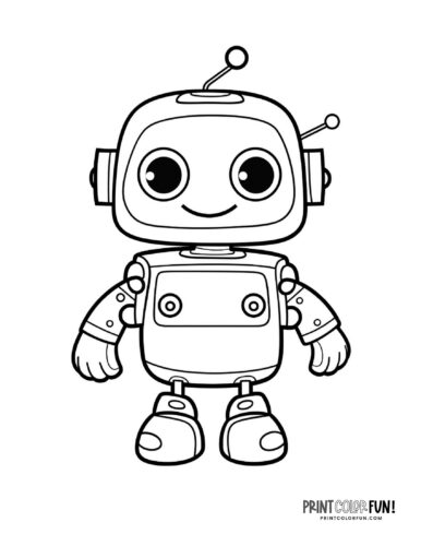 Beep boop robot drawings coloring pages for creative tech activities at