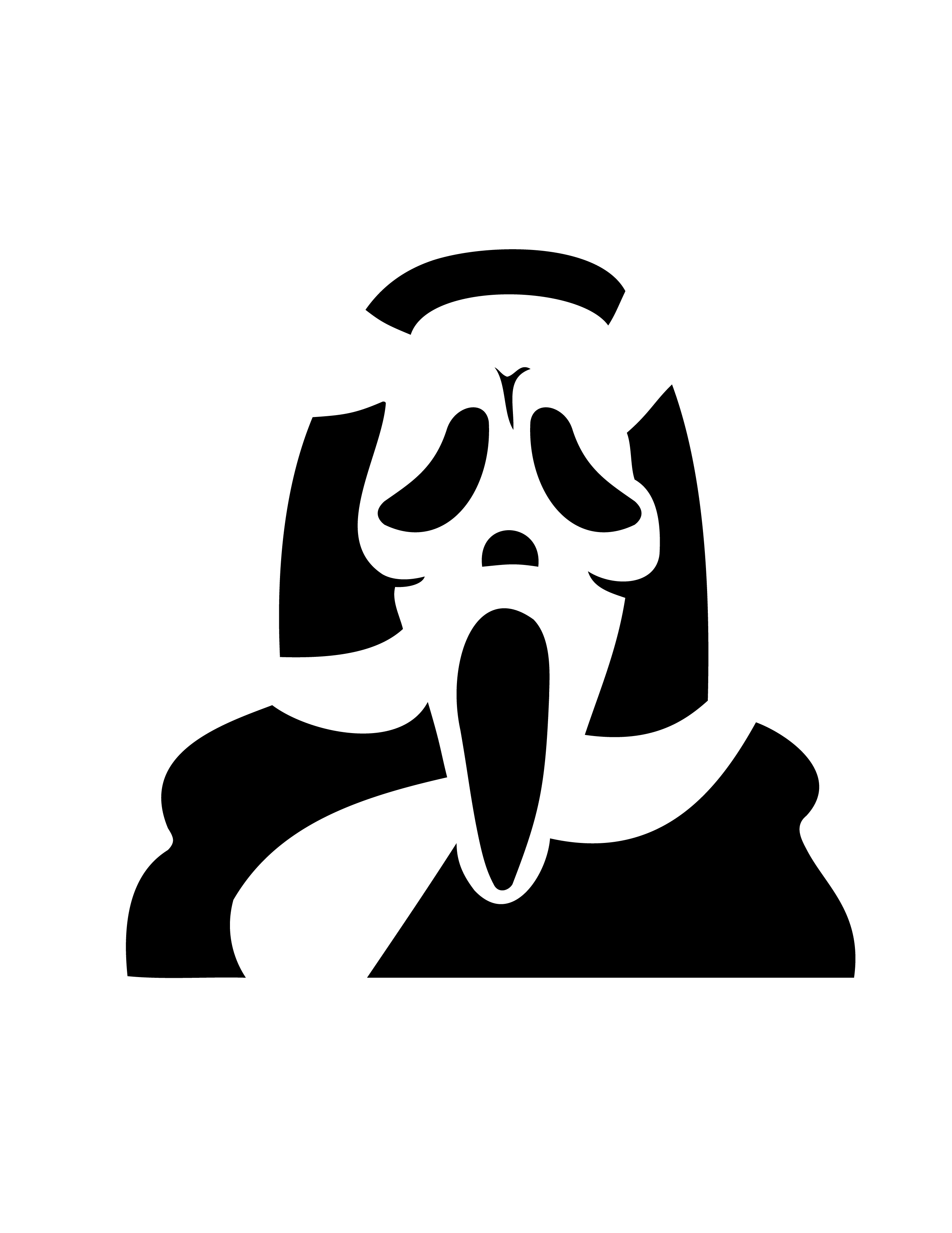 Scream ghostface free pumpkin stencil