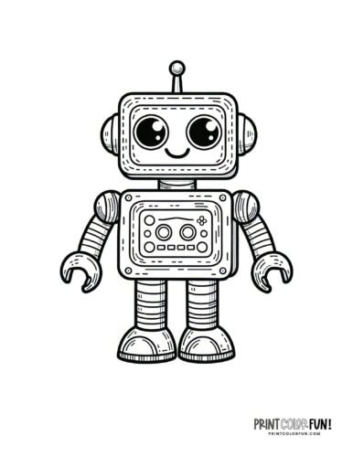 Beep boop robot drawings coloring pages for creative tech activities at