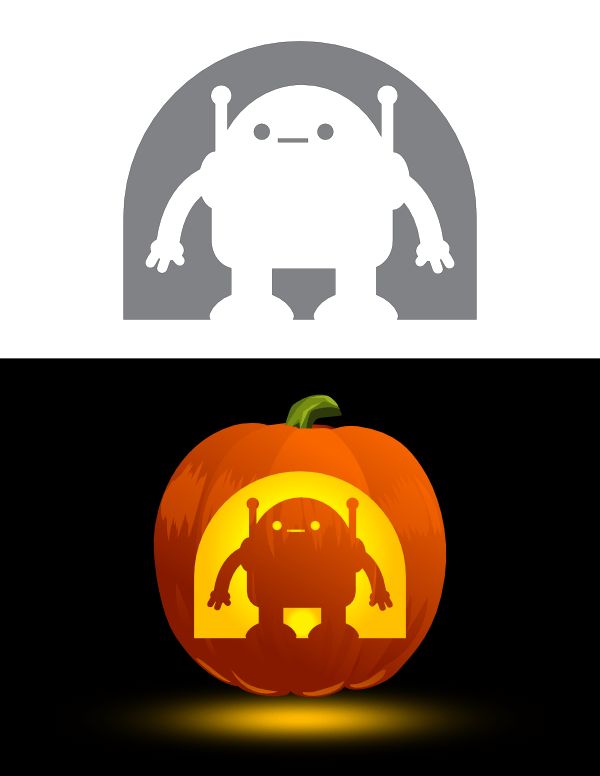 Printable cute robot pumpkin stencil pumpkin stencil stencils pumpkin