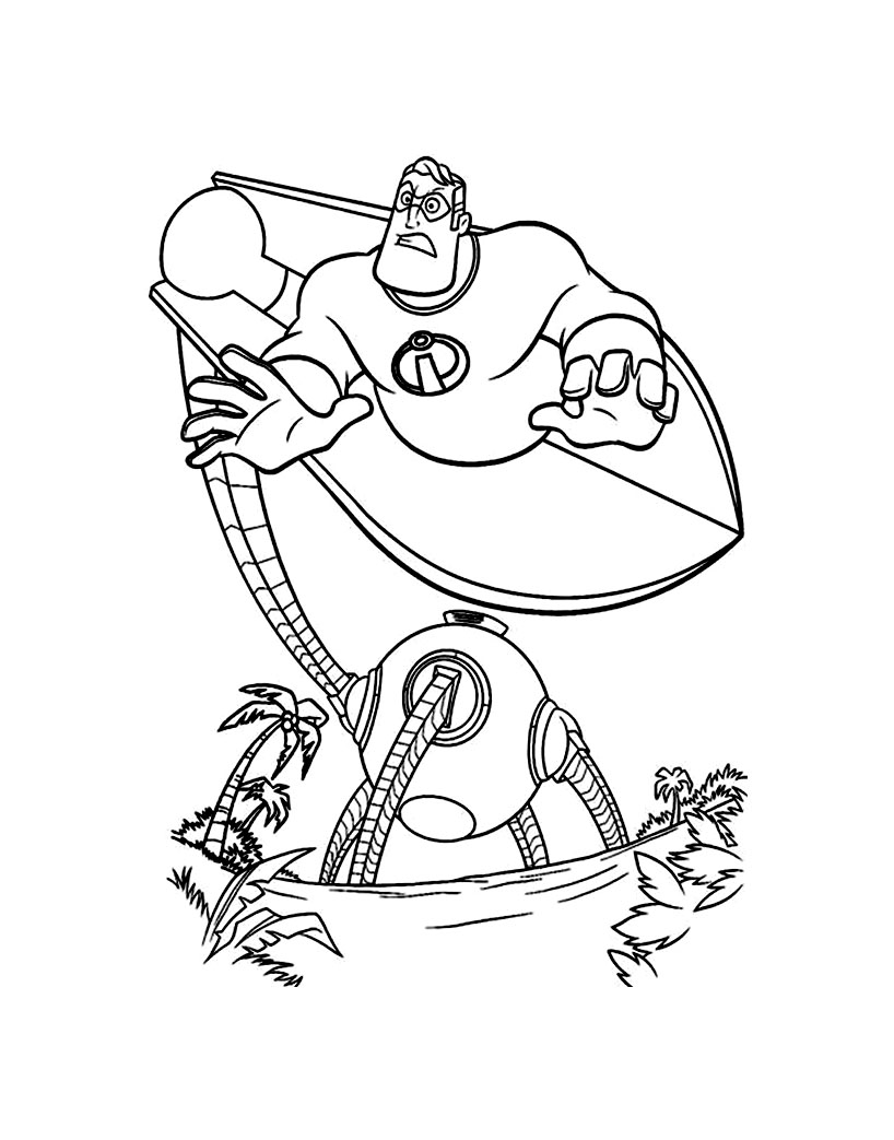 The incredibles coloring pages for kids