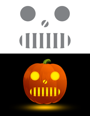 Free printable face pumpkin stencils page