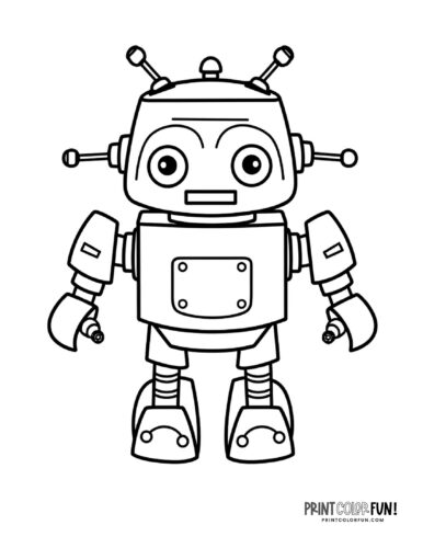 Beep boop robot drawings coloring pages for creative tech activities at