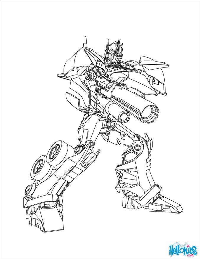 Transformers colouring pages