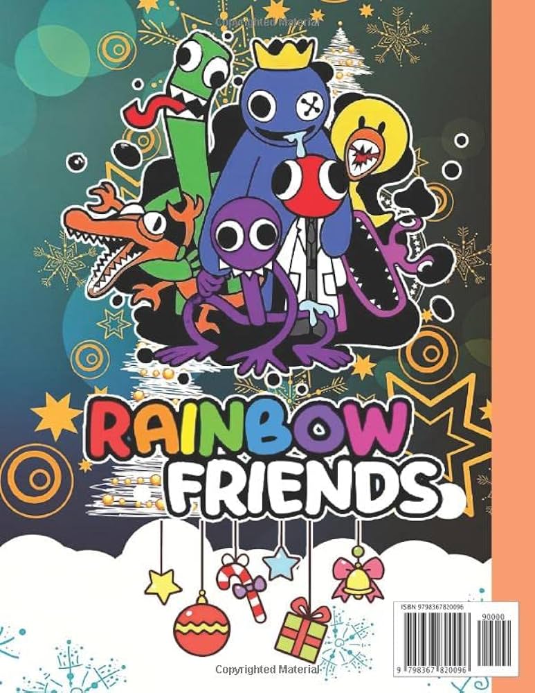 Rainbow friends coloring book game for fan rainbow friends cute coloring pag rainbow friends coloring books with many illustrations to relax and office home school event x