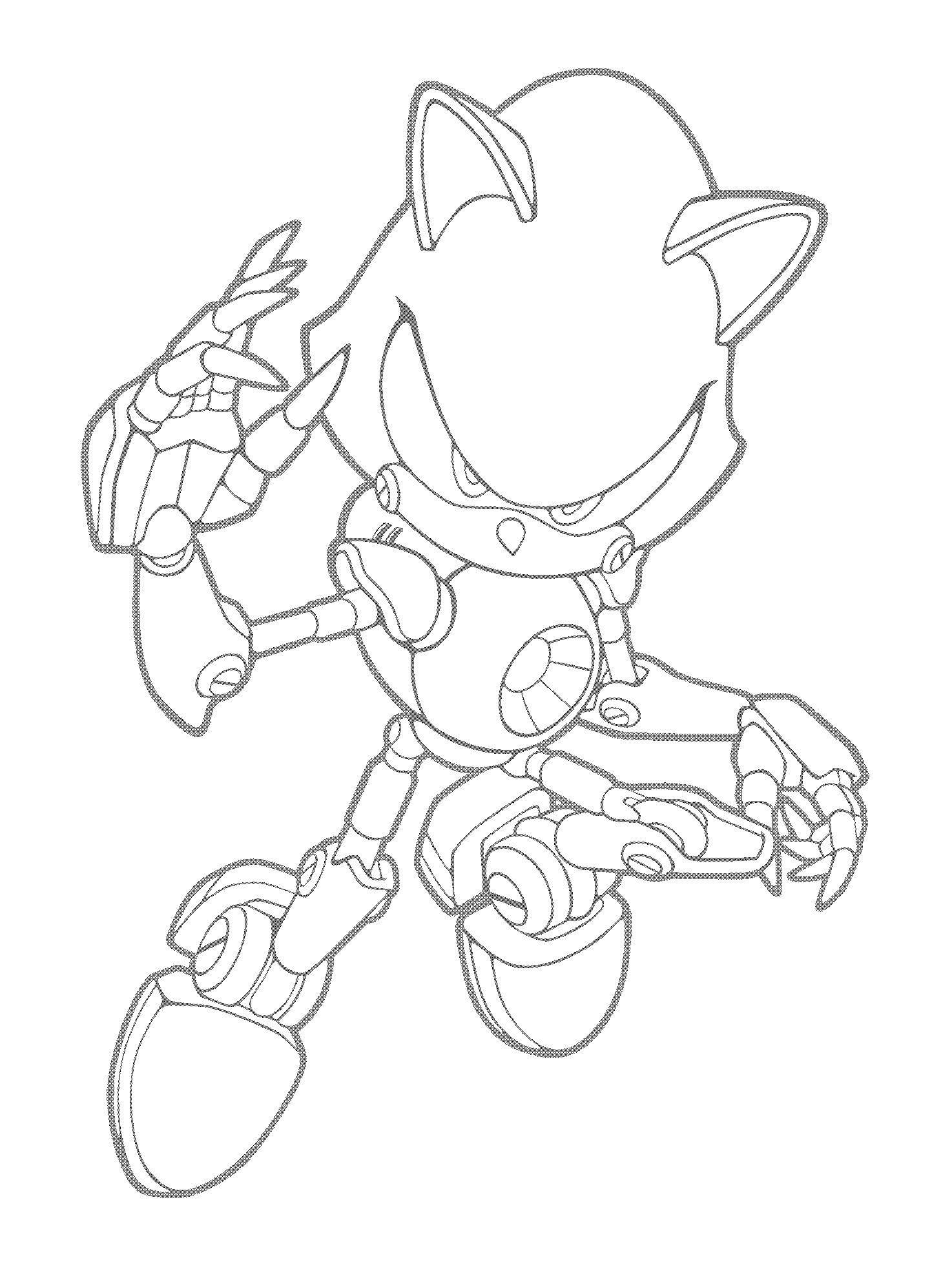 Online coloring pages coloring page robot from sonic coloring pages sonic download print coloring page