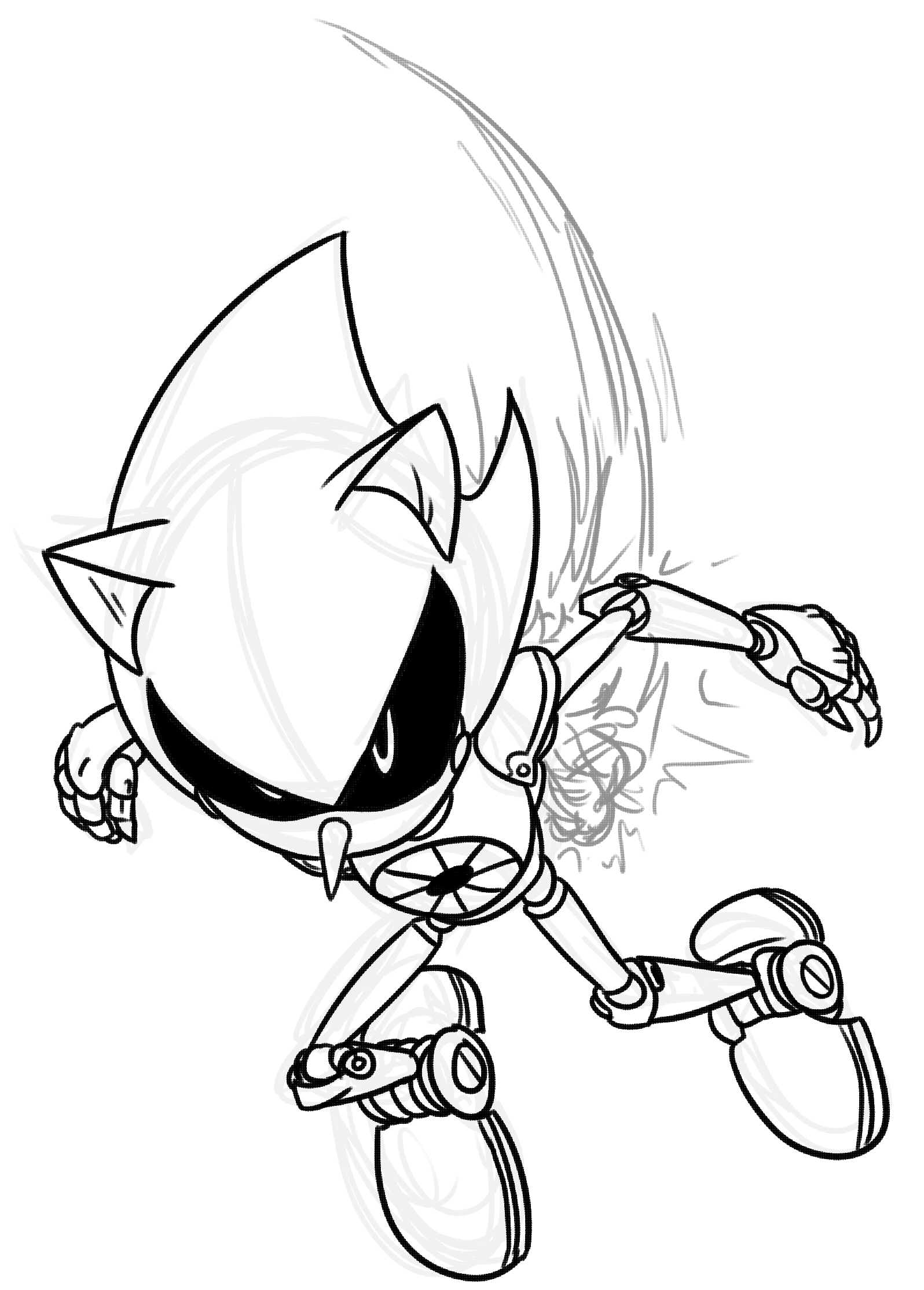 Silentvelocity on x was in a metal sonic mood so i sketched him up real quick httpstcovtgvrigs x