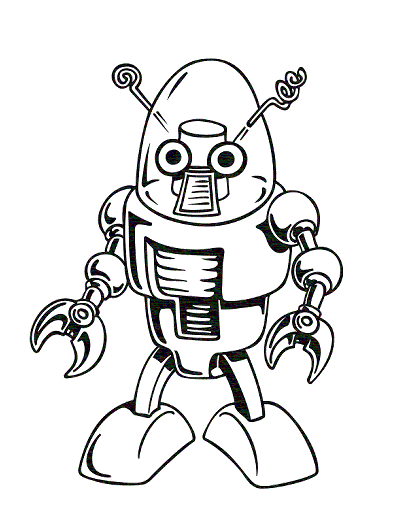 Free printable robot coloring pages for kids