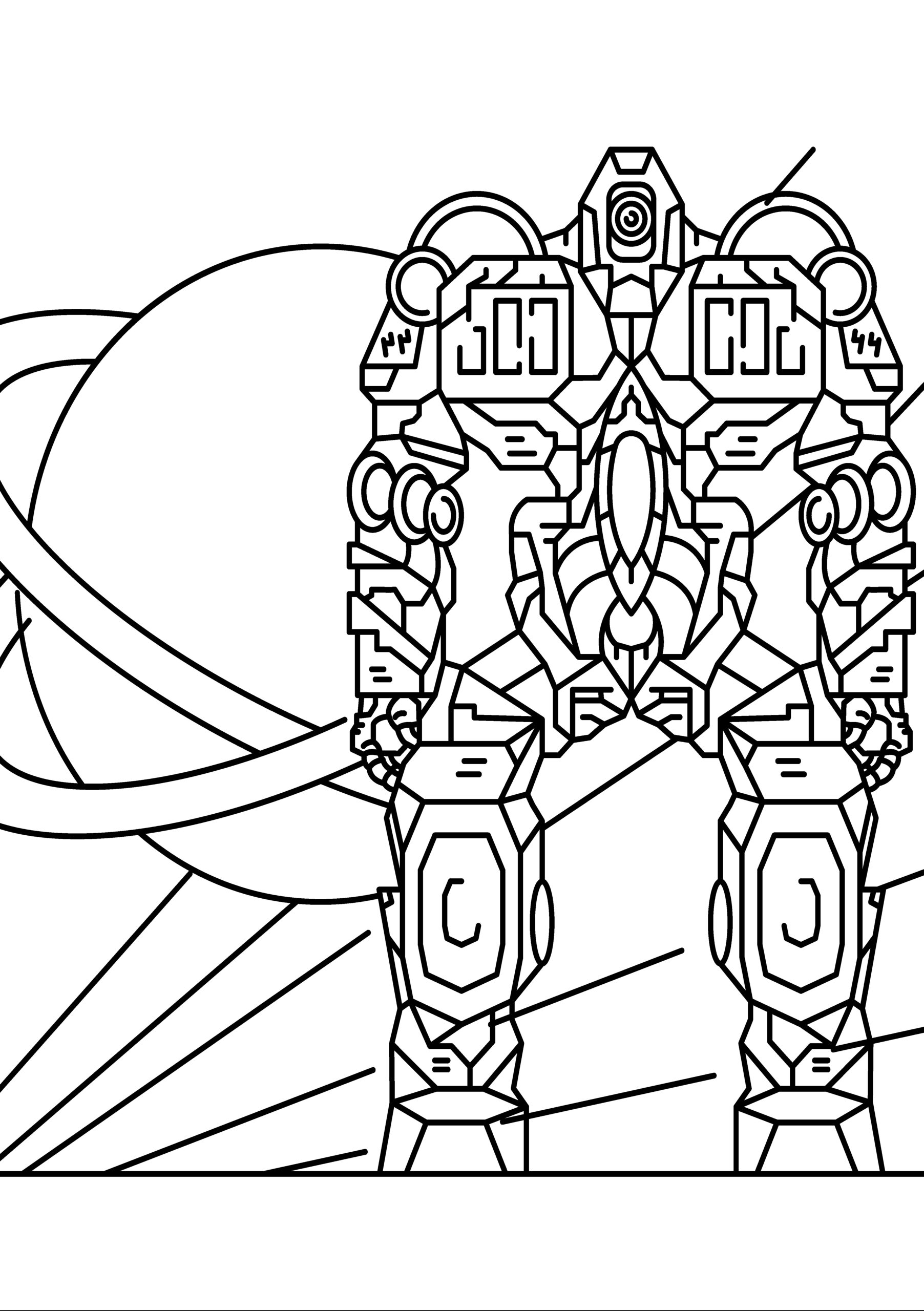 Printable robot coloring pages for kids put that robot in color