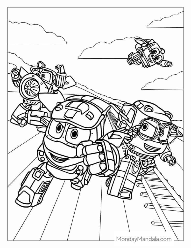 Robot coloring pages free pdf printables