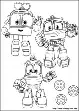 Robot trains coloring pages on coloring