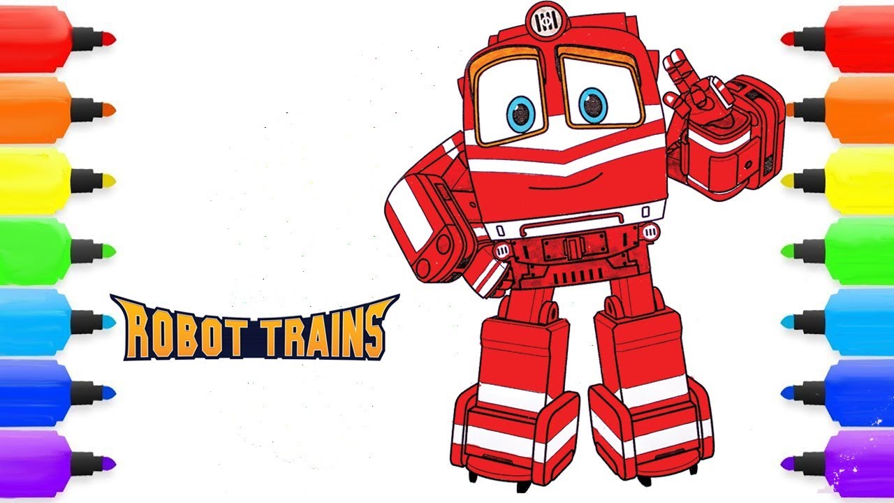 Robot train coloring pages robot train alf robot train coloring book for kids children