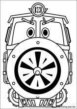 Robot trains coloring pages on coloring