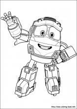 Robot trains coloring pages on coloring