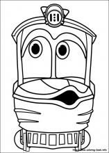 Robot trains coloring pages on coloring