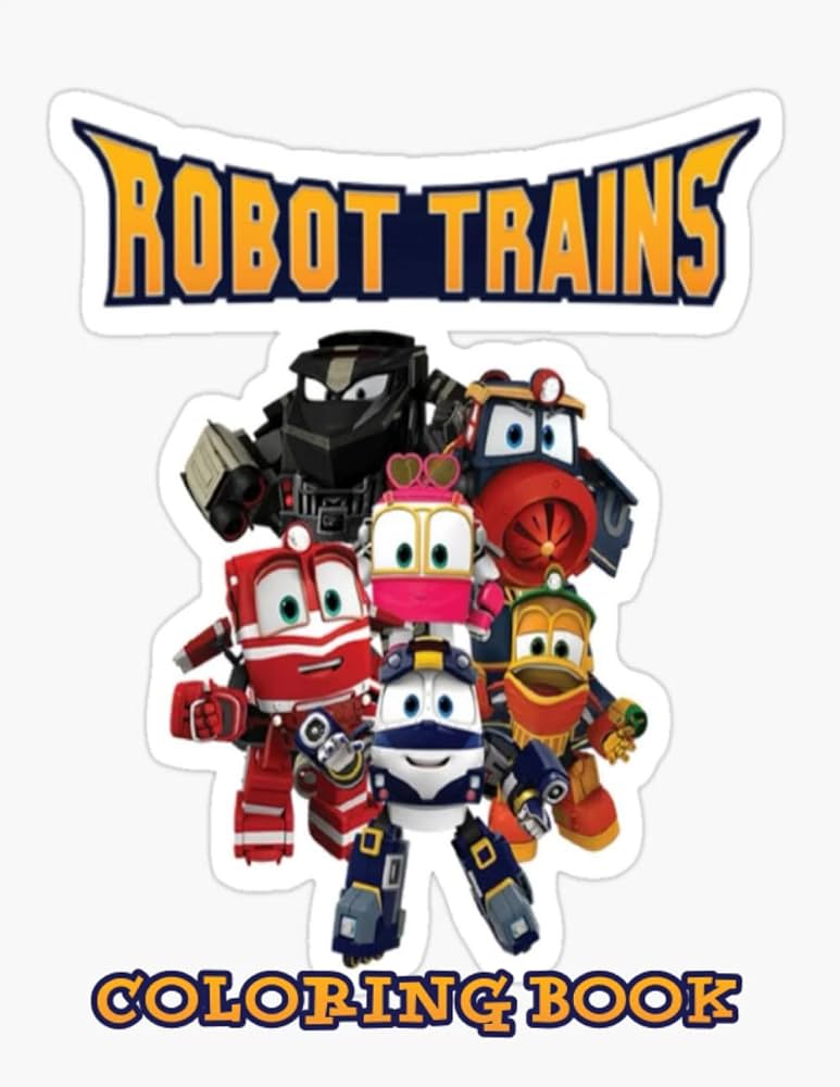 Robot trains loring book great loring book for kids and fans â giant pages with high quality images daniel marc books