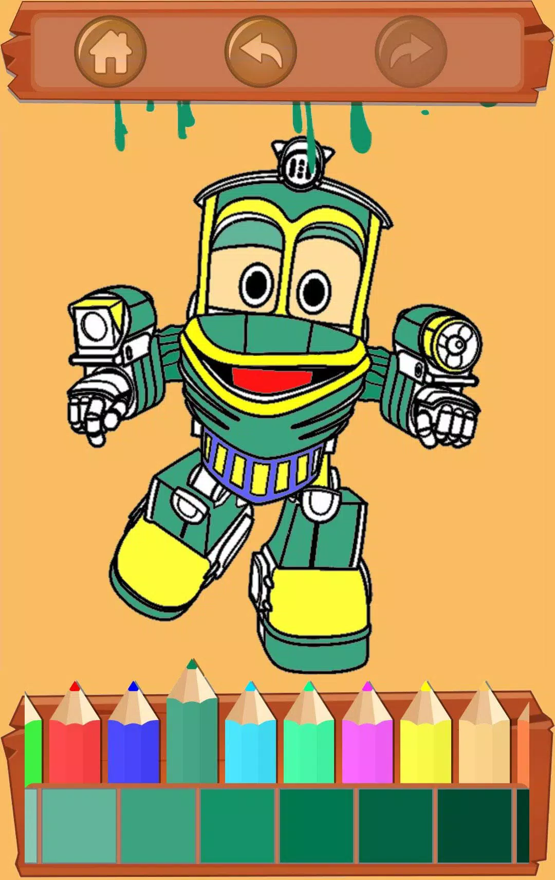 Free coloring pages for robot train apk for android download