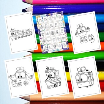 Printable robot trains coloring pages for kids ignite your childs imagination