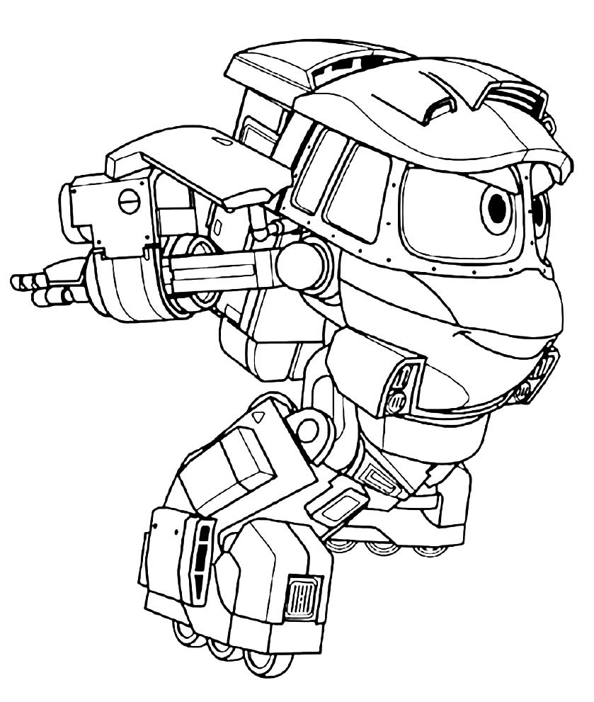 Robot trains coloring page â having fun with children