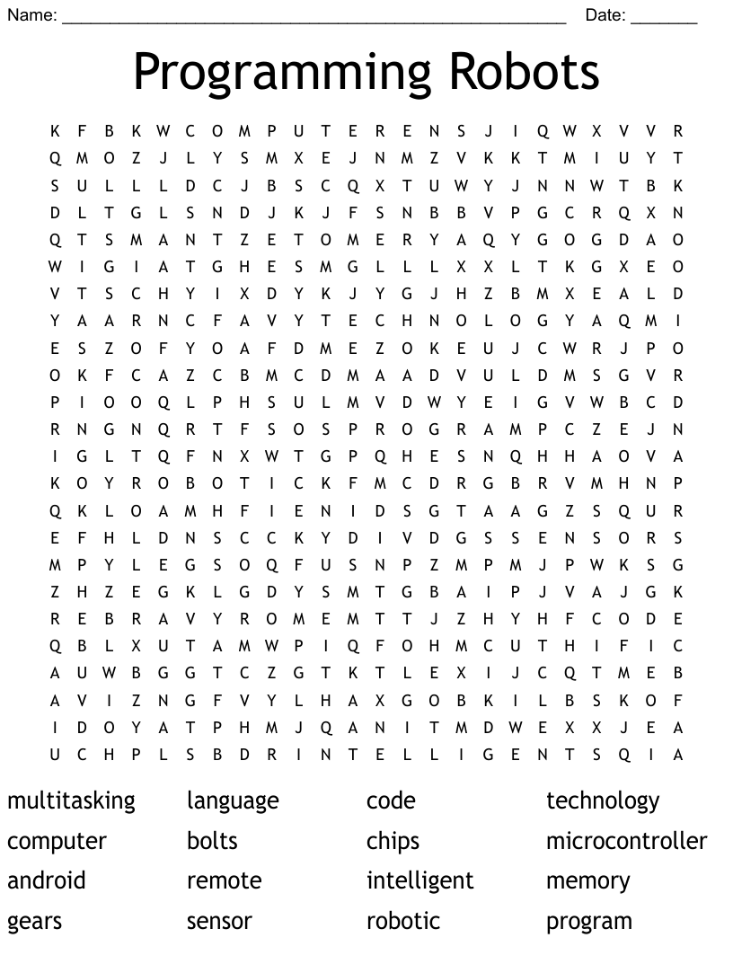 Robot word search