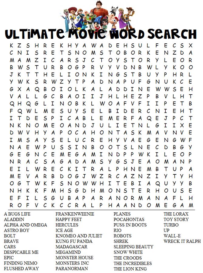 Disney word search