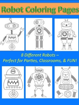 Robot coloring tpt