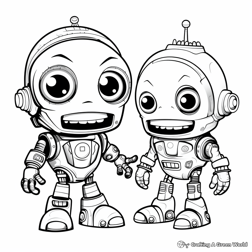 Robot coloring pages