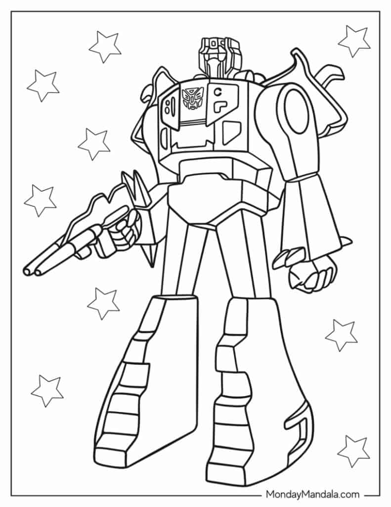 Transformers coloring pages free pdf printables