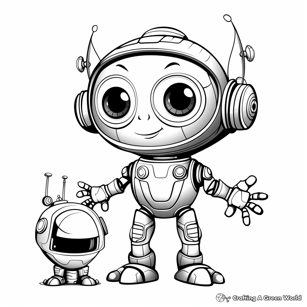 Robot coloring pages