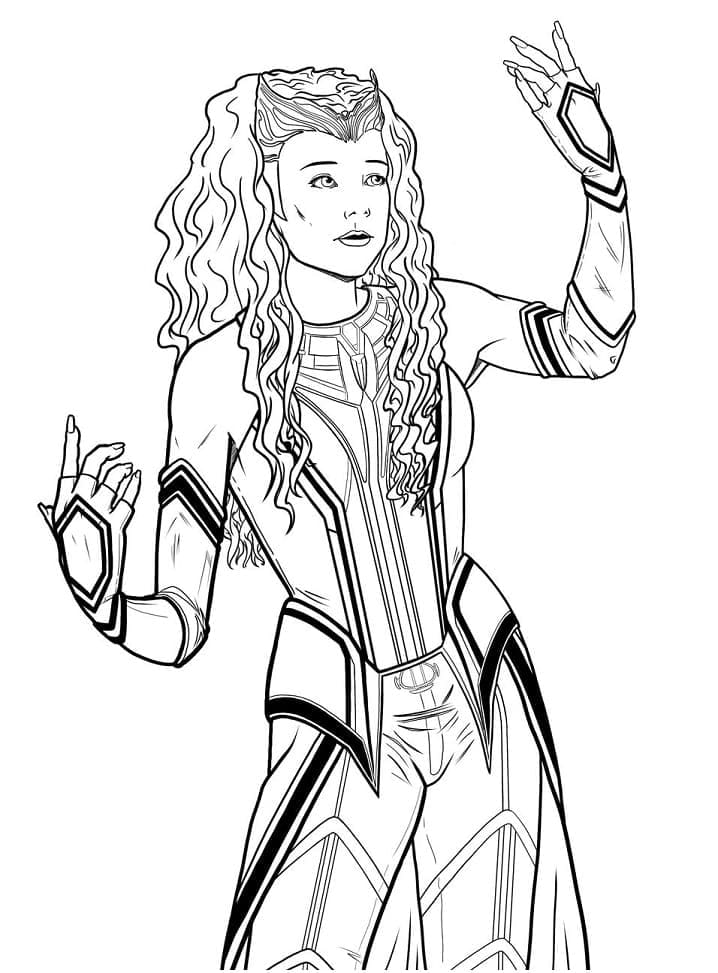 Scarlet witch coloring pages