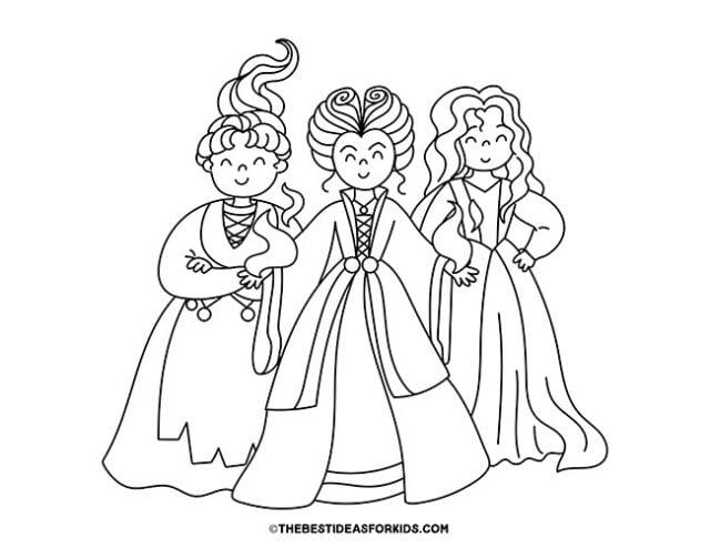 Witch coloring pages free printables