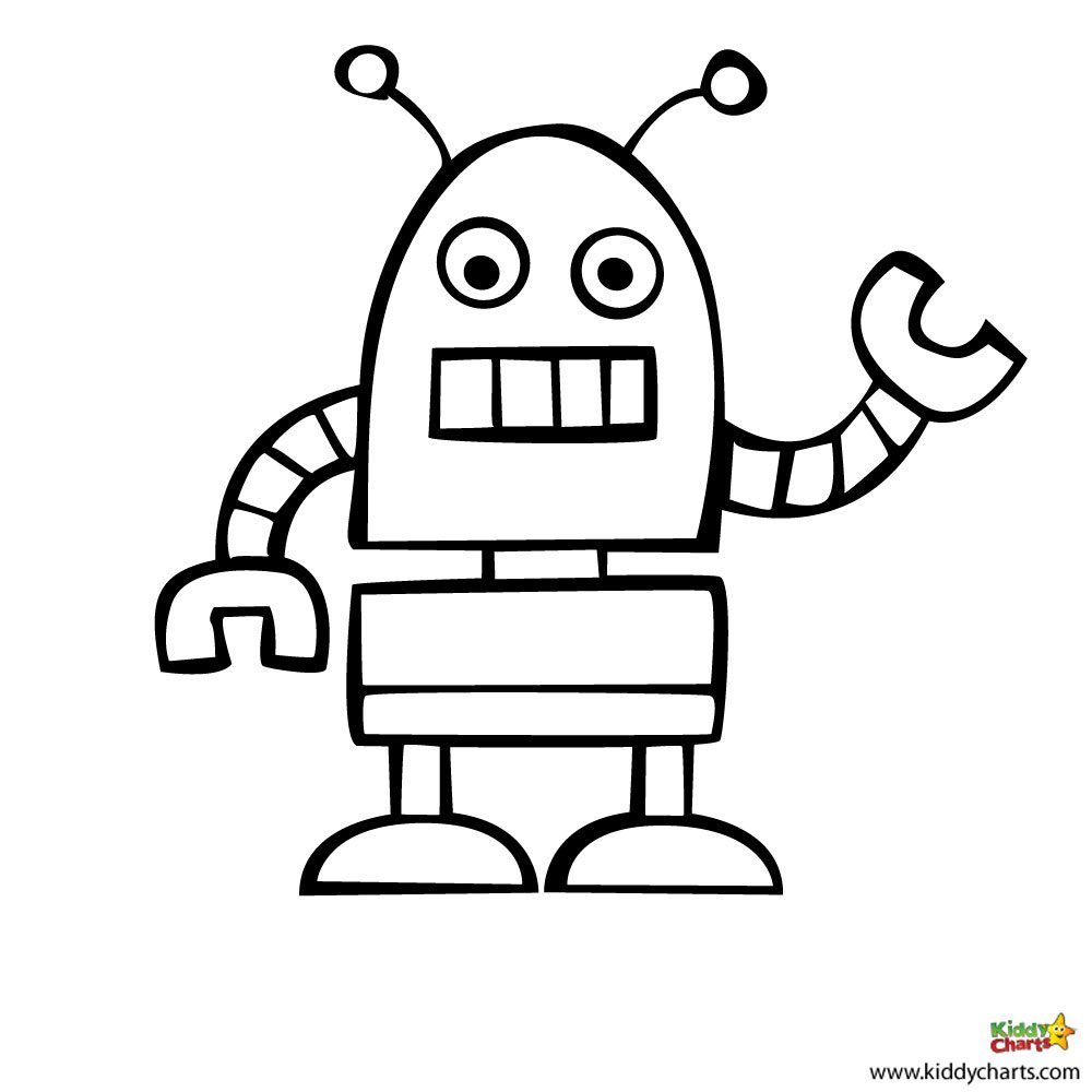 Robot coloring pages beep beep