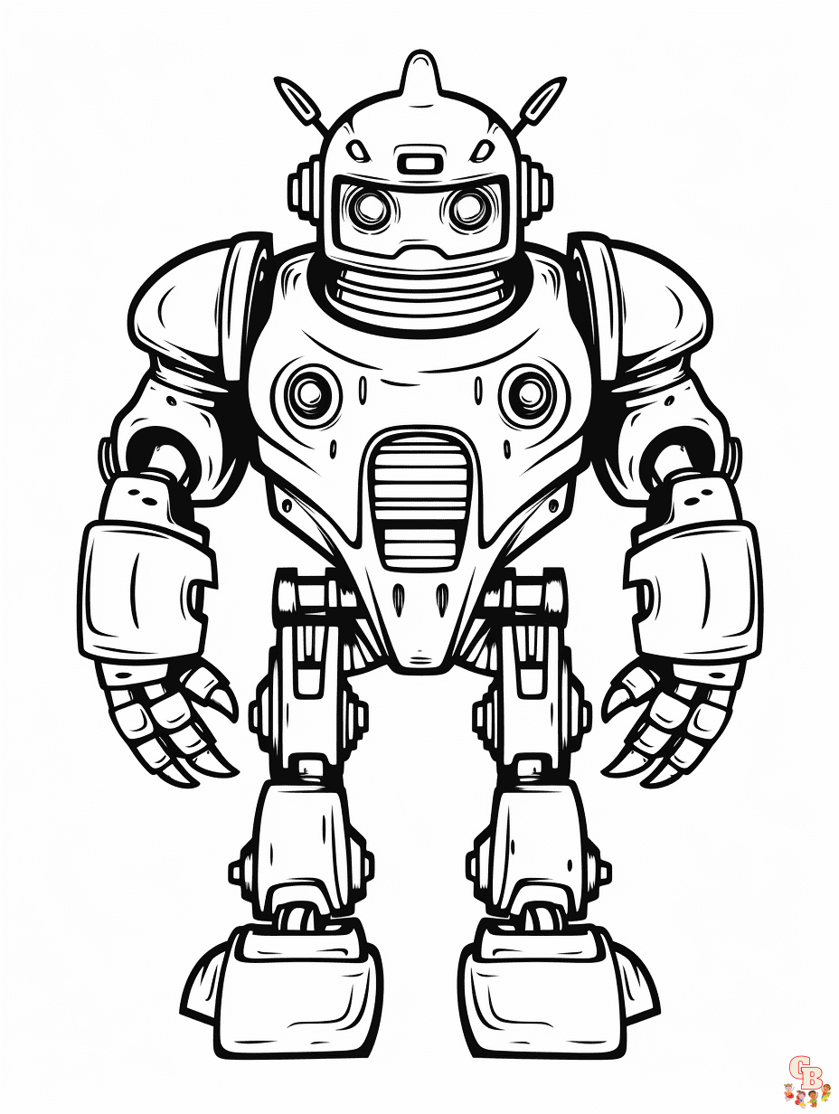 Robot coloring pages